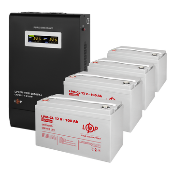 Комплект резервного питания LP (LogicPower) ИБП + гелевая батарея (UPS W3000 + АКБ GL 4800W) LP19802 фото
