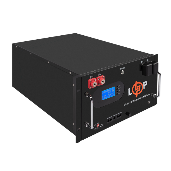 Аккумулятор LP LiFePO4 51,2V - 230 Ah (11776Wh) (Smart BMS 200A) с LCD RM AB RS485/CAN LP30386 фото