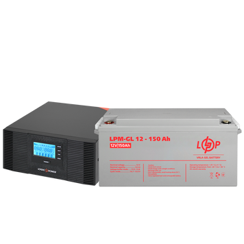Комплект резервного живлення LP (LogicPower) ДБЖ + гелева батарея (UPS B1500 + АКБ GL 1800W) LP19997 фото