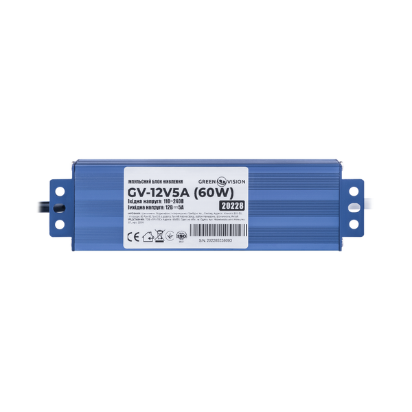 Импульсный блок питания герметичный GV-12V5А (60W) LP20228 фото