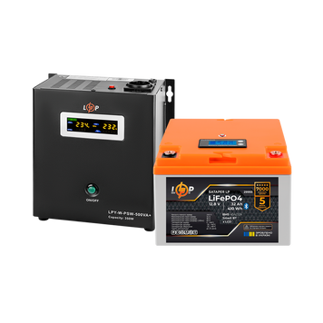 Комплект резервного питания LP(LogicPower) ИБП + литиевая (LiFePO4) батарея (UPS W500 + АКБ LiFePO4 410W) LP37436 фото
